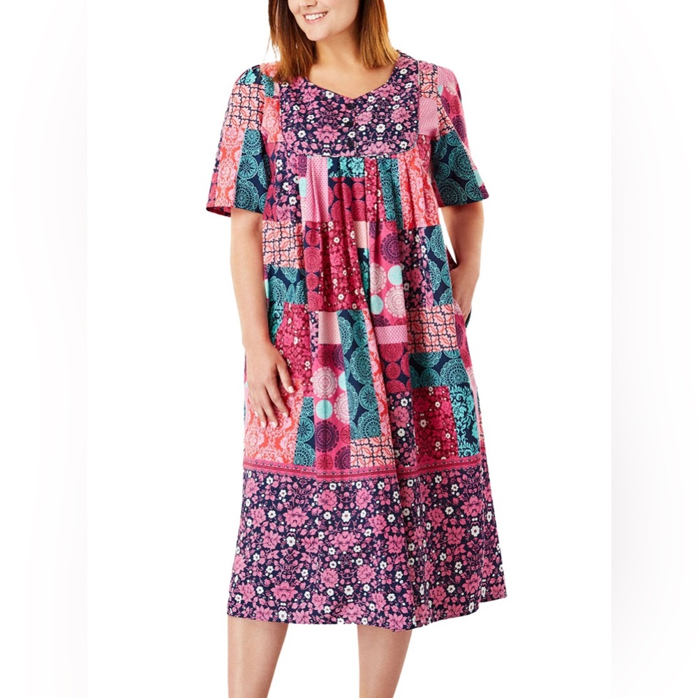 Only Necessities Mixed Print Short Lounger Dress Size Medium 14/16